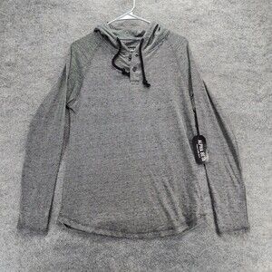 Alpha Beta Shirt Womens Small Long Sleeve Gray Hooded